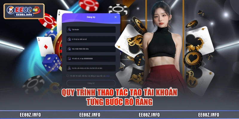 Quy trình thao tác tạo tài khoản từng bước rõ ràng